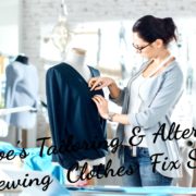 Tailor repairing clothing at Joe’s Organic Dry Cleaners in Westbury NY
