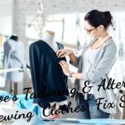 Tailor at Joe’s Organic Dry Cleaners in Westbury NY performing clothing alterations and repairs