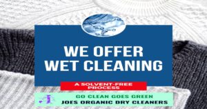 Eco-friendly wet cleaning and tailoring at Joe’s Organic Dry Cleaners in Westbury