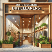 Desired exterior interior grand design vision for Joe's Organic Dry Cleaners