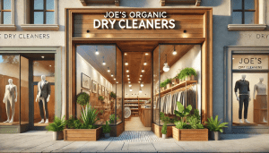 Desired exterior interior grand design vision for Joe's Organic Dry Cleaners