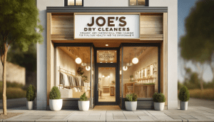 Small Desired exterior interior small design vision for Joe's Organic Dry Cleaners