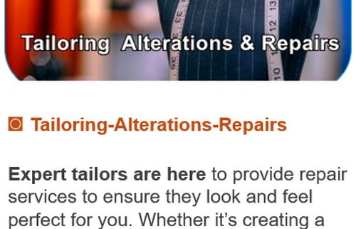 Tailoring Alterations Repairs
