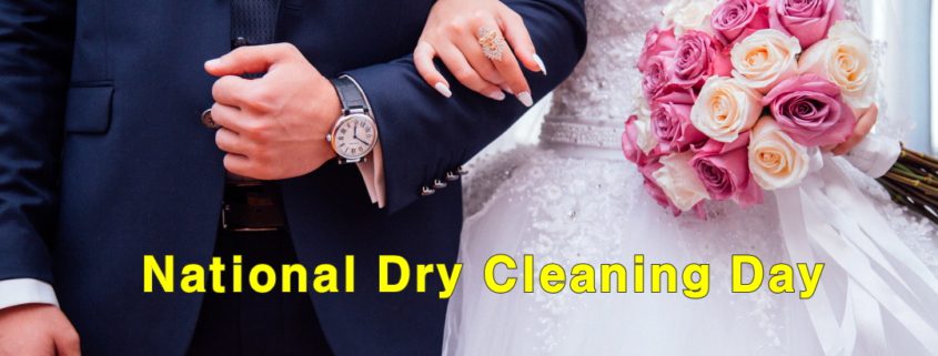 National Dry Cleaning Day bride and groom