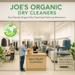 Dry Cleaning in Westbury at Joe’s Organic Cleaners