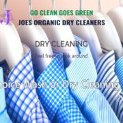 Joe’s Organic Dry Cleaners in Westbury treating perspiration and antiperspirant stains on delicate clothing