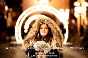 Winter coat dry cleaning for salt stains in Westbury NY