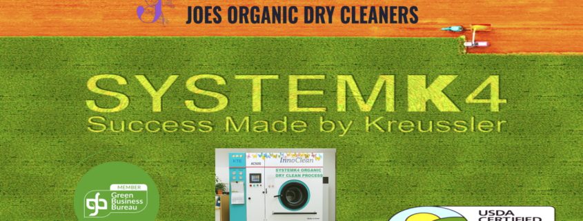 Joe’s Organic Dry Cleaning & Tailoring Alterations in Westbury with text about not using perchloroethylene