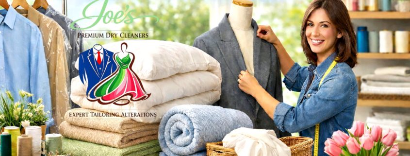 Spring wardrobe and household fabric refresh at Joe’s Organic Dry Cleaners & Tailoring Alterations in Westbury NY