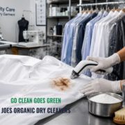 Professional stain removal and dry cleaning service at Joe’s Organic Dry Cleaners in Westbury NY