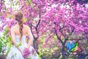 Prom dress receiving eco-friendly dry cleaning and careful inspection at Joe’s Organic Dry Cleaning & Tailoring Alterations in Westbury NY