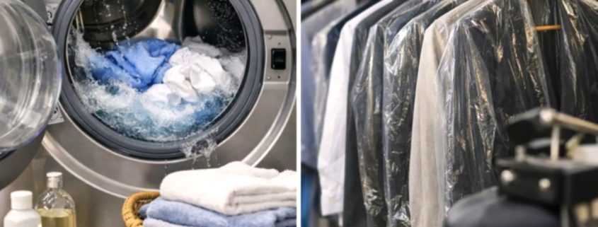 Wet cleaning and dry cleaning garment care comparison at Joe’s Organic Dry Cleaners in Westbury NY